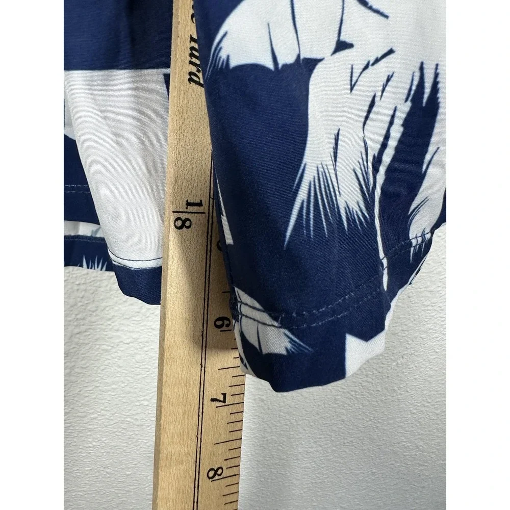 Manfinity Shorts Mens XL Blue White Palm Tree Swim Trunks Boardshorts Beach Pool